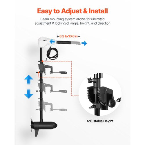 86lb 24V Thrust Electric Trolling Motor Saltwater Trolling Boat Motor | EU