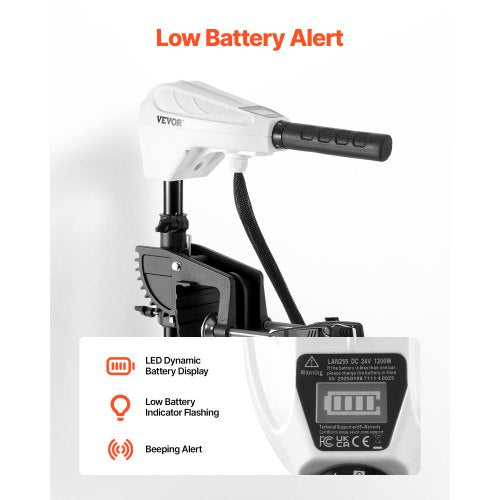 86lb 24V Thrust Electric Trolling Motor Saltwater Trolling Boat Motor | EU