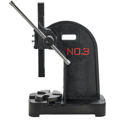 Arborpress, 3 ton manuell arborpress, 12,2" maxhöjd, gjutjärn Kraftig manuell bordsarborpress, precisionshandpress för stämpling, bockning, sträckning, formning