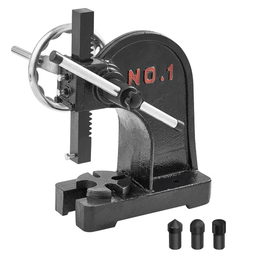 Arbor Press 1 Ton Nitpressmaskin med handhjul gjutjärnsenhet
