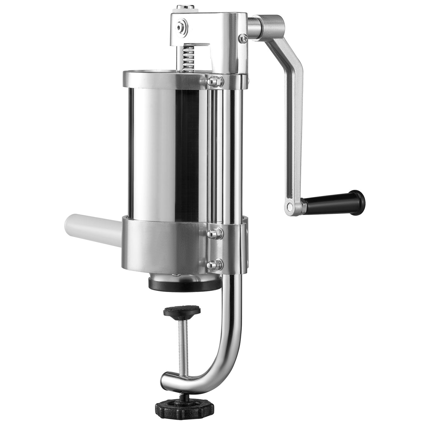 Sausage Stuffer, 2.5LBS/1.5L Capacity, 304 Stainless Steel Vertical Sausage Stuffer, Sausage Filling Machine with 3 Filling Tubes, Suction Base and Manual Crank for Home or Commercial Use