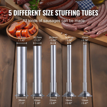 Manual Sausage Stuffer 10 L Vertical Sausage Maker 304 Stainless Steel