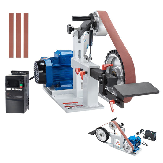 Bandslipmaskin 72 x 2-tums variabel hastighet med VFD 3 slipformar