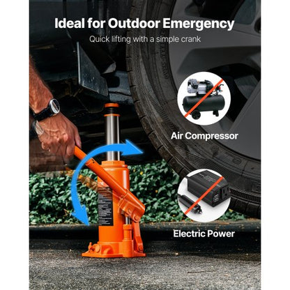 Hydraulic Bottle Jack High Lift Jack 10 Ton (22046 lbs) Car Repair | EU