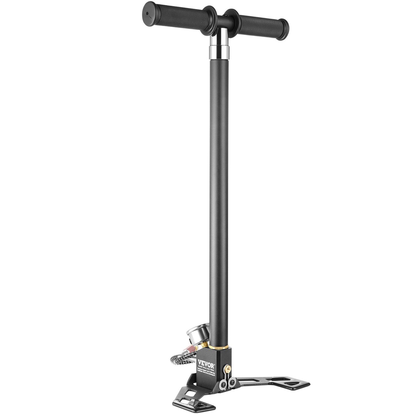 PCP-Handpumpe, 4-stufig, 30 MPa 4500 PSI Hochdruck-PCP-Luftgewehr-Füllklemmpumpe mit Öl-Feuchtigkeitsfilter-Druckmesser, Edelstahl zum Befüllen von Luftgewehr-Tauchflaschen, Paintball-Reifen