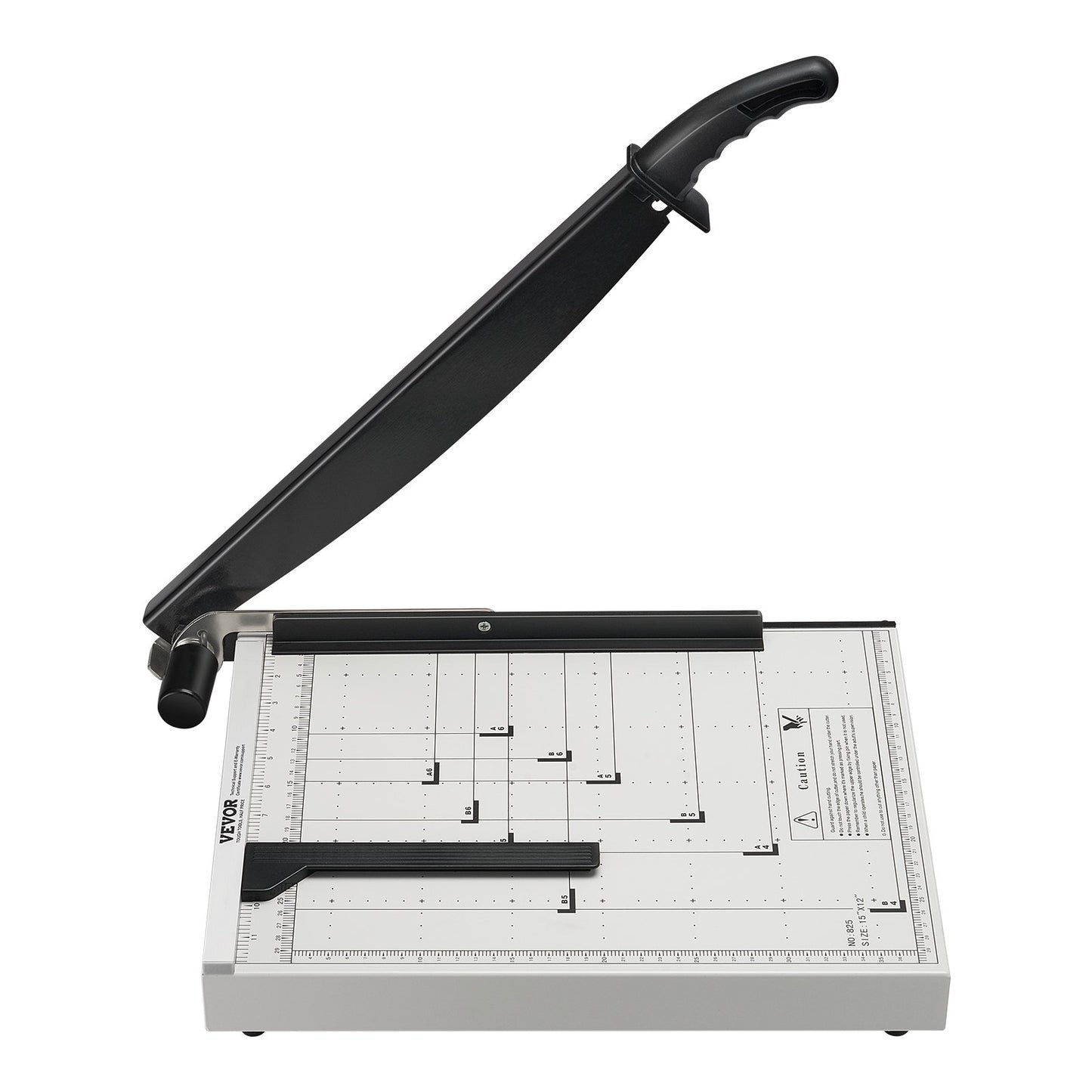 Pappersskärare, giljotintrimmer, 15" klipplängd, 16 arks kapacitet, kraftig giljotinpapperskärare med skyddsskena/bladlås för kartong/kartong, papperstrimmer för hemmakontorsskola
