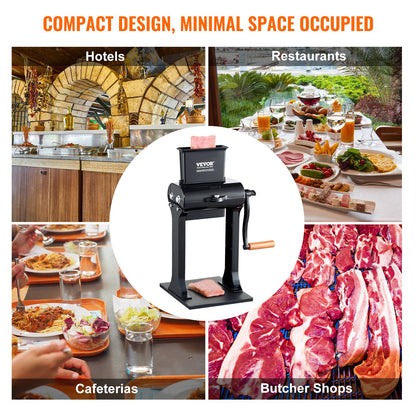 Commercial Meat Tenderizer, Heavy Duty Stainless Steel Meat Tenderizer, Quick and Easy Manual Kitchen Tool, 5.8" Feed Port for Beef, Turkey, Chicken, Pork, Steak and Fish
