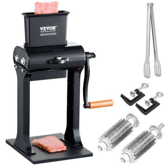 Commercial Meat Tenderizer, Heavy Duty Stainless Steel Meat Tenderizer, Quick and Easy Manual Kitchen Tool, 5.8" Feed Port for Beef, Turkey, Chicken, Pork, Steak and Fish