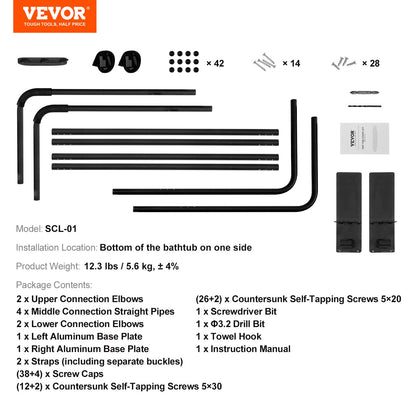 Hot Tub Cover Lift, Spa Cover Lift, Height 31.5" - 41.3" Width 53" - 92.5" Adjustable, installed at the bottom on one side, Suitable for various sizes of rectangular bathtubs, hot tubs, spas