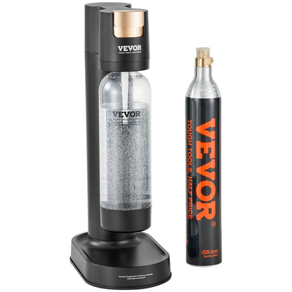 Sprudelwasserbereiter, Soda-Maschine zum Sprudeln zu Hause, Selterswasser-Starter-Set mit BPA-freier 1-Liter-PET-Flasche, CO2-Flasche, kompatibel mit herkömmlichen 60-Liter-CO2-Schraubflaschen