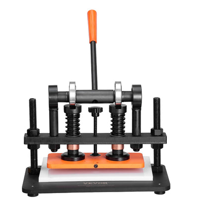 Lederschneidemaschine, 10,2 x 4,7 Zoll Prägeplatte Manueller Stanzer, 0,47 Zoll Druckschlag-Lederprägemaschine, Doppelführungswellen-Stanzmaschine für Verschiedene Materialien