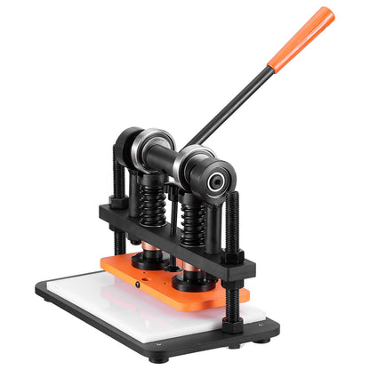 Lederschneidemaschine, 10,2 x 4,7 Zoll Prägeplatte Manueller Stanzer, 0,47 Zoll Druckschlag-Lederprägemaschine, Doppelführungswellen-Stanzmaschine für Verschiedene Materialien