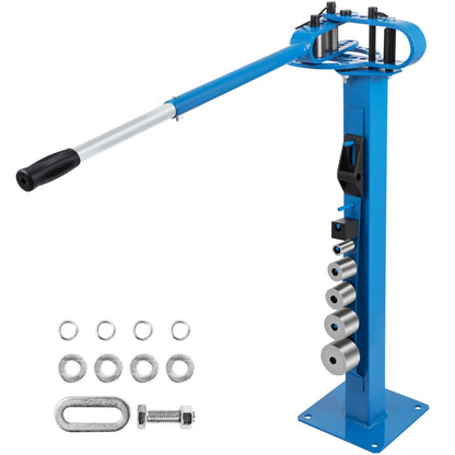 YP-38 Metal Bender 1"-3" Flat Bar Square Rod Böjning 7 Dies med golvstativ
