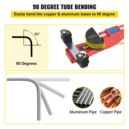 Manual Tube Bender Kit 7 Heads 1/4