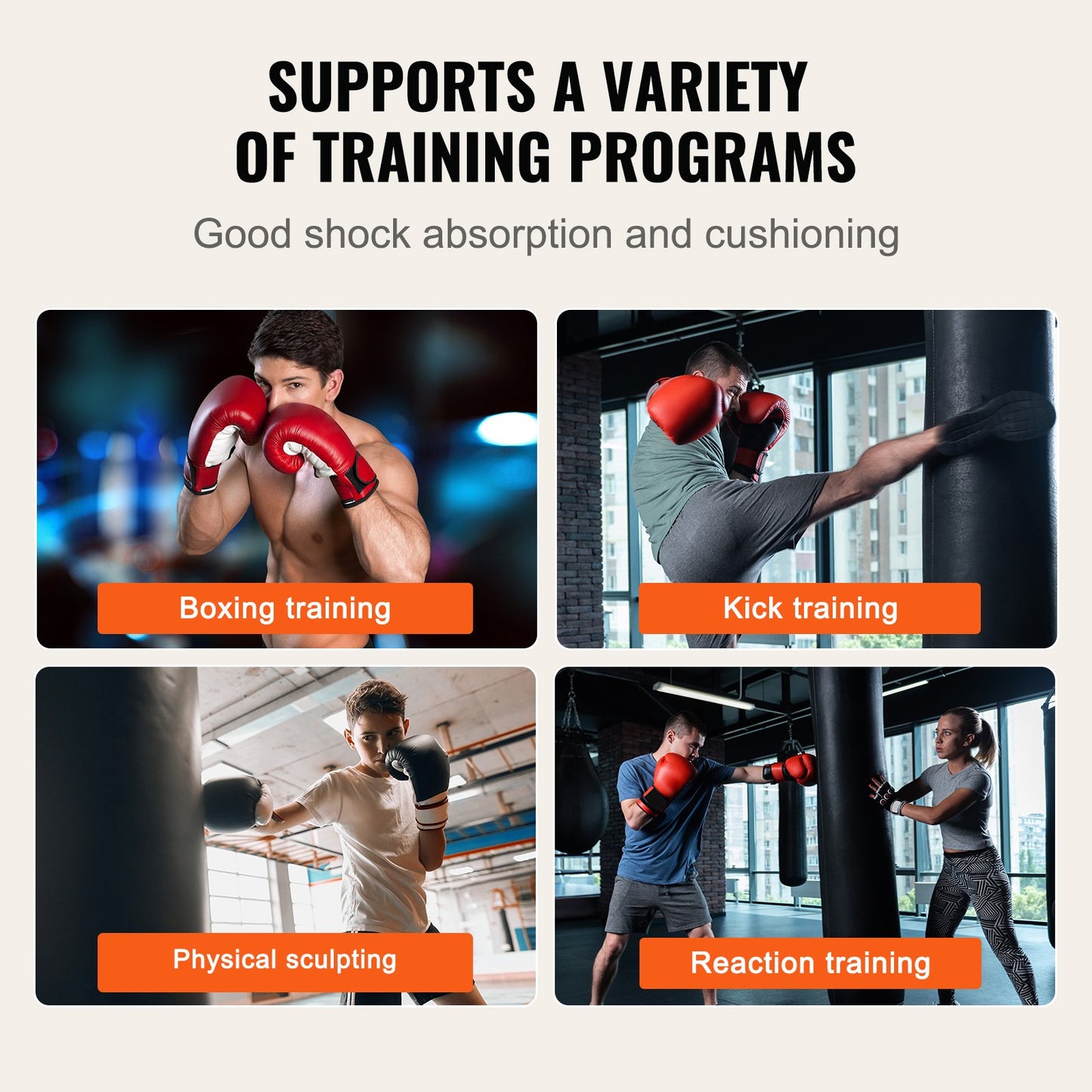 Boxningssäck för vuxna, 121,9 cm PVC tung boxningspåsset, boxningssäck med kedjor och handskar, hängande boxningsväska för MMA Karate Judo, Muay Thai kickboxning, boxning hemma, (ofylld)