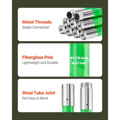 Manual Pole Saw Retractable Pole Tree Pruner 118-809.3 cm 65Mn Steel Blade | EU