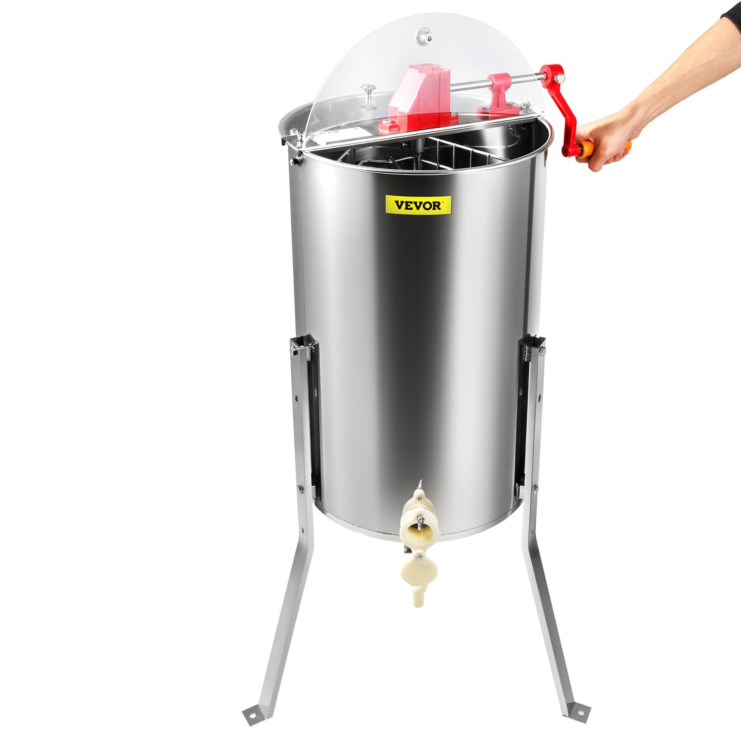 Honey extractor manual honey extractor 3 frames honey spinner extractor beekeeping extraction stainless steel honeycomb drum spinner with lid