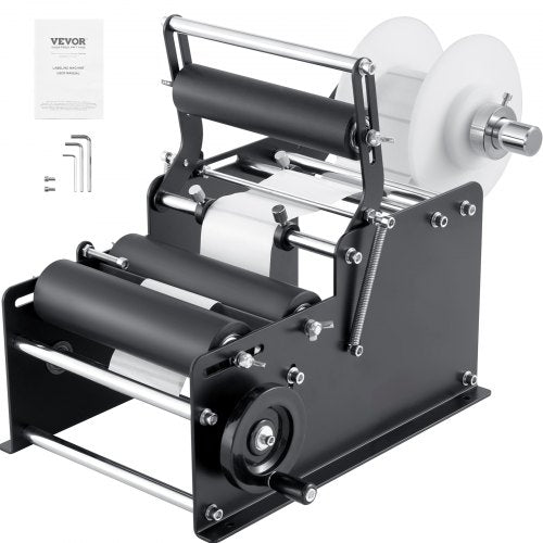 manuell rund etiketteringsmaskin, 15-20 st/min, flasketikettapplikator för runda flaskor, justerbar manuell etiketteringsmaskin för rund flaska Lämplig för flaskdiameter 0,78-4,72 tum (med tryckstång) |  EU