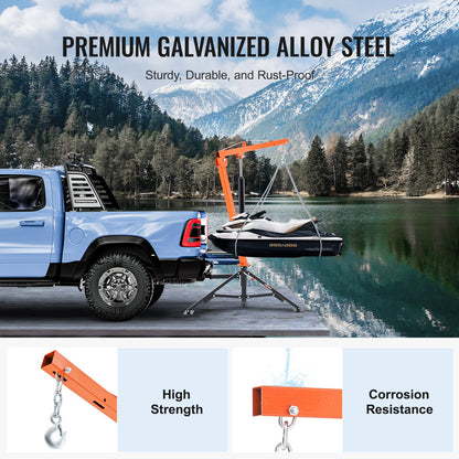 Hydraulic pickup, crane lifting crane 1000 lbs 360° swivel lift lift