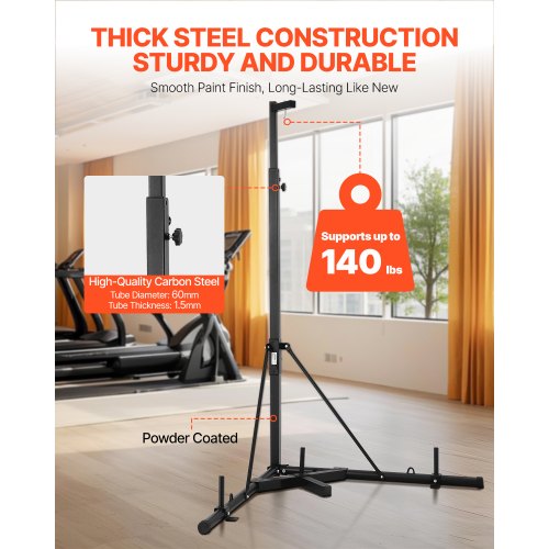 Heavy Duty Punching Bag Frame Boxing Fitness Rack Steel Adjustable Height | EU