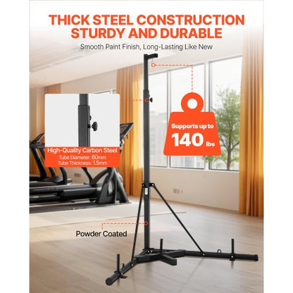 Heavy Duty Punching Bag Frame Boxing Fitness Rack Steel Adjustable Height | EU