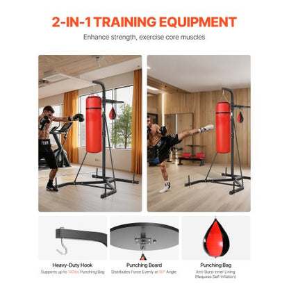 2 in 1 Hochleistungs-Boxsackrahmen Boxständer Stahl | EU