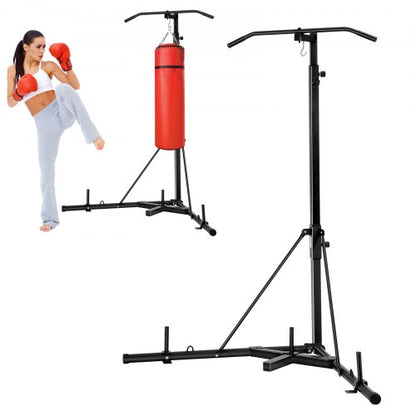 2 in 1 Heavy Duty Punching Bag Frame Boxing Punching Fitness Rack Steel | EU