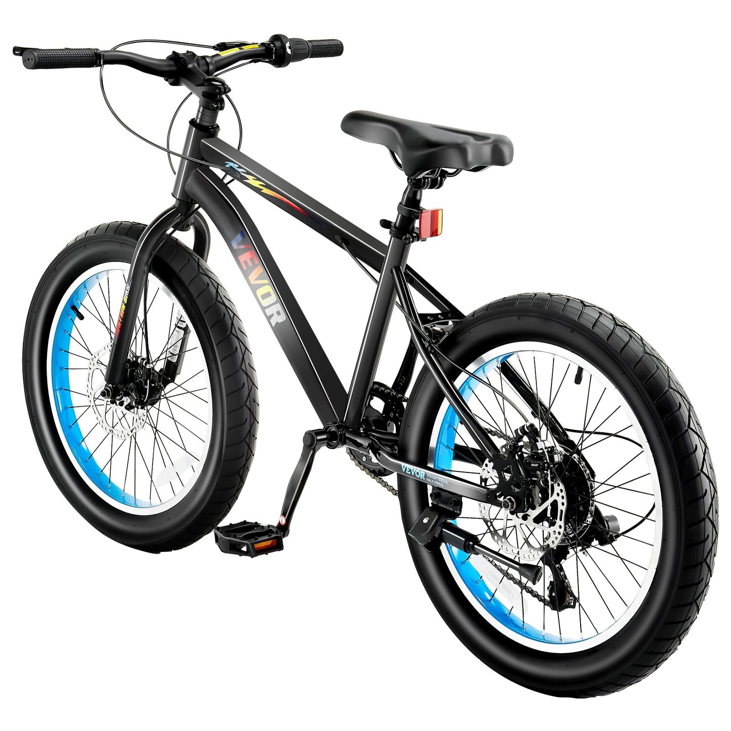 20" Mountain Bike MTB Bicycle Shimano 7-Speed Carbon Steel Dual Disc Brake