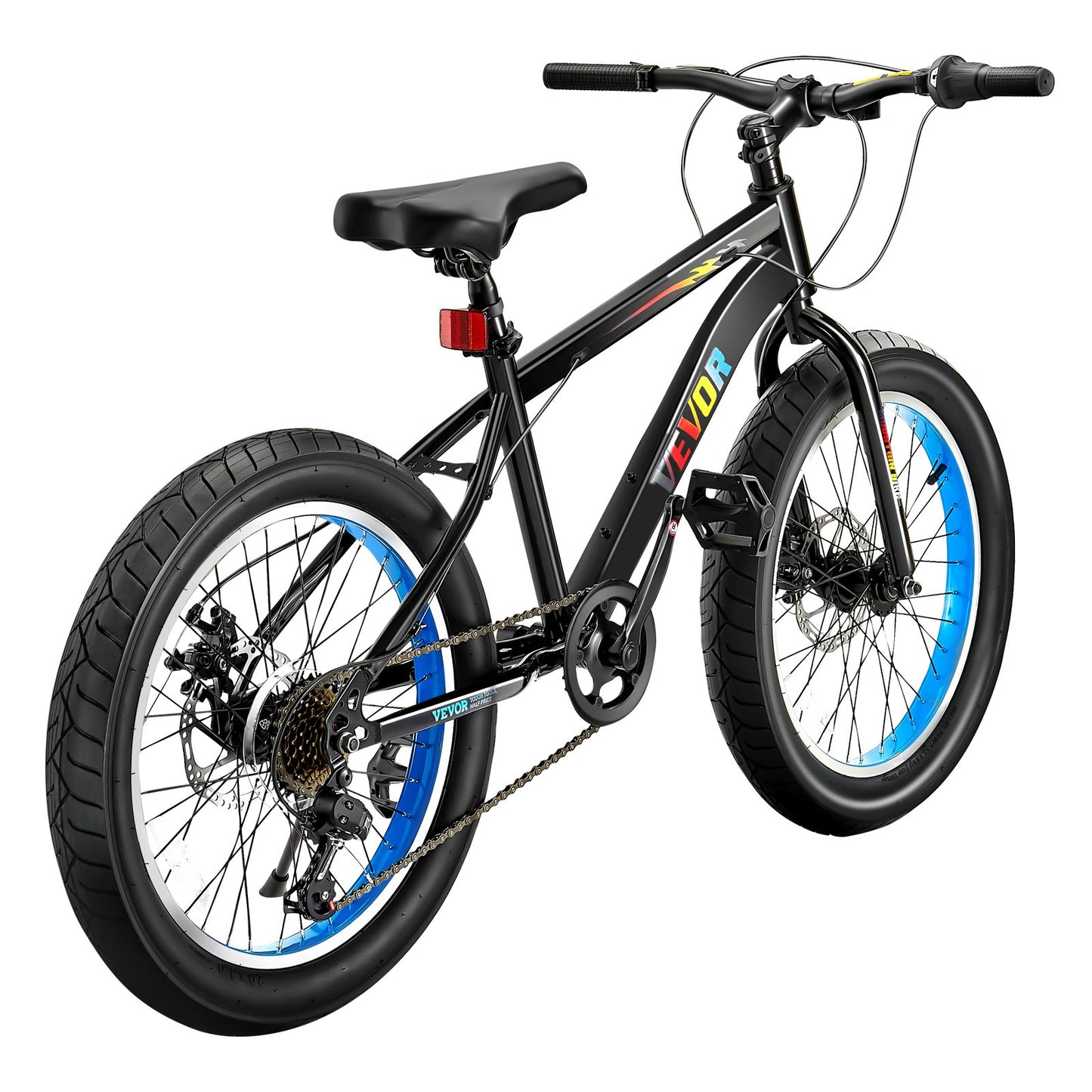 20" Mountain Bike MTB Bicycle Shimano 7-Speed Carbon Steel Dual Disc Brake