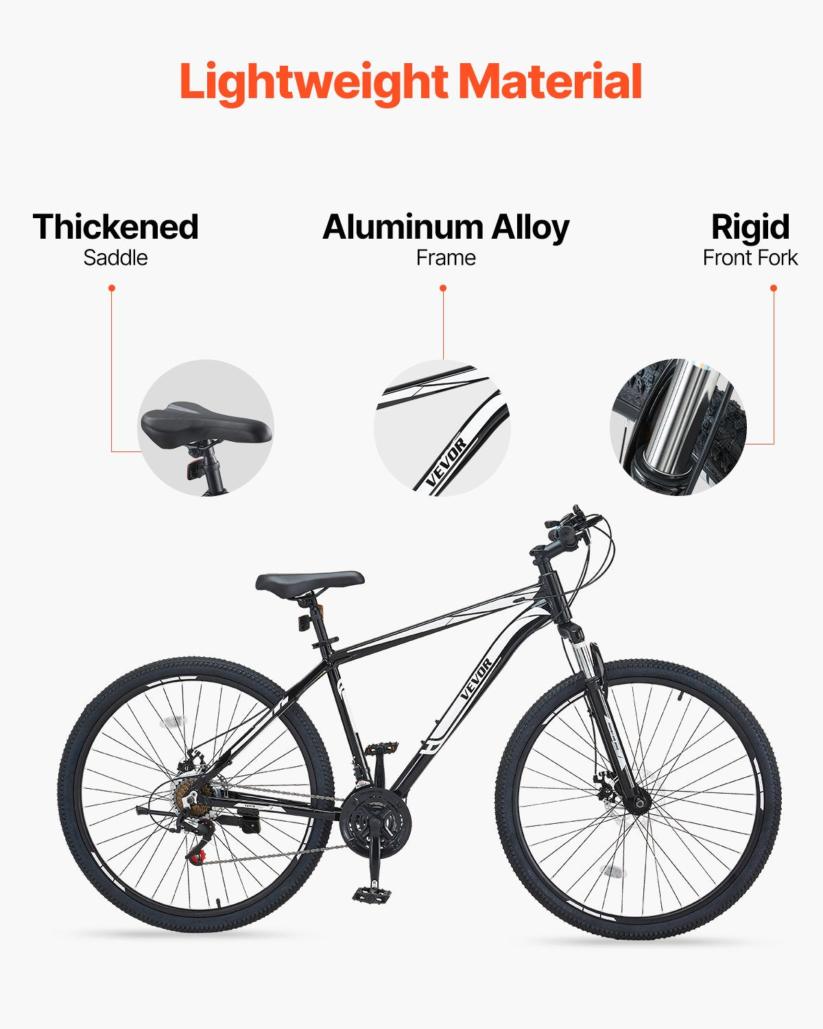 29" Mountain Bike MTB Bicycle Shimano 21-speed front suspension disc brake