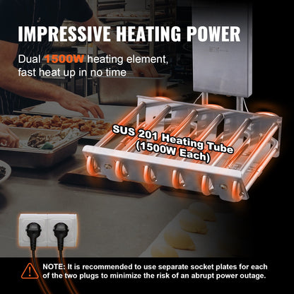 Kommersiell elektrisk fritös Fritös med bänkskiva med dubbla tankar 6000W