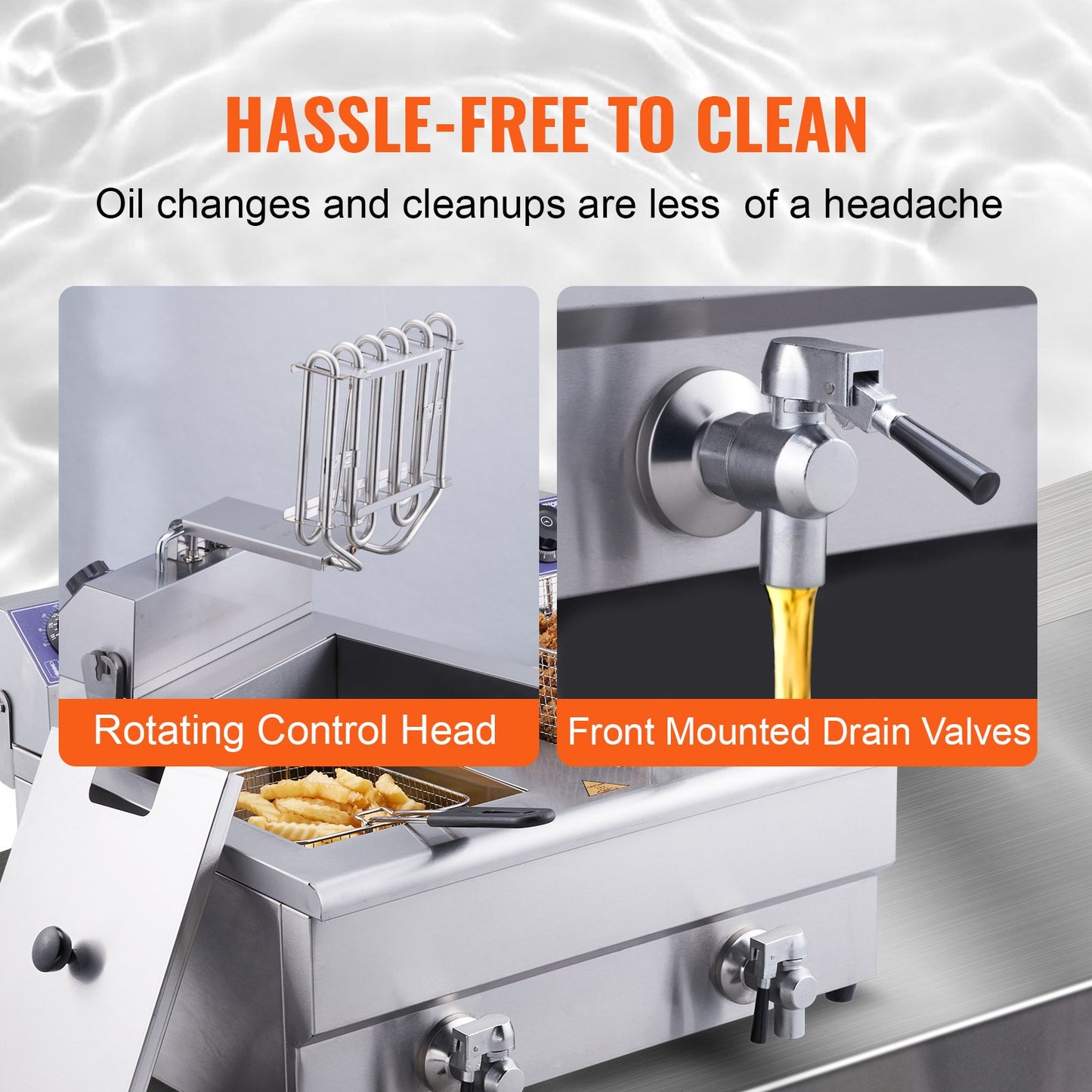 Kommersiell elektrisk fritös Fritös med bänkskiva med dubbla tankar 6000W