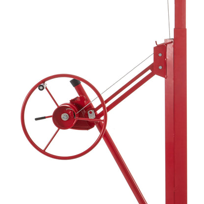 Drywall Rolling Lifter Panel, 11ft Sheetrock Lift Drywall Lift, 150lb Viktkapacitet Panel Hiss Jack Tool, stålmaterial med teleskoparm och 3 låsbara hjul, 48x192 i gipsskiva storlek