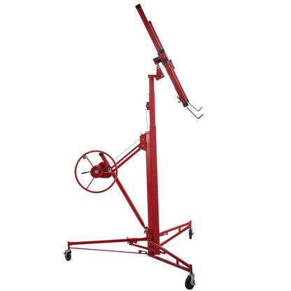 Drywall Rolling Lifter Panel, 16ft Sheetrock Lift Drywall Lift, 150lb Viktkapacitet Panel Hiss Jack Tool, stålmaterial med teleskoparm och 3 låsbara hjul, 48x192 i gipsskiva storlek