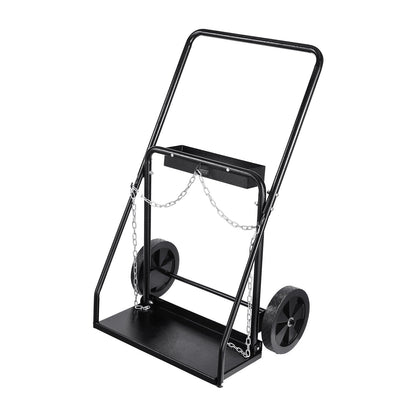 Double welding cylinder cart Oxygen acetylene tank cart with 10" solid wheels