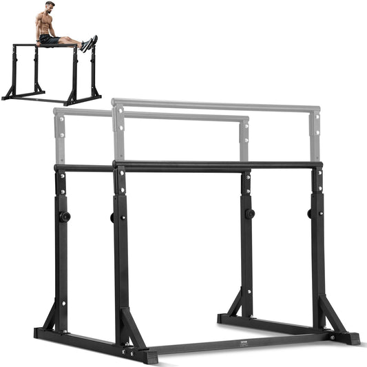 Dip Bar, 800 lbs kapacitet, Heave Duty Dip Stand Station med justerbar höjd, Fitness Workout Dip Bar Station Stabilisator Paralett Push Up Stand, parallella stänger för styrketräning Hemmagym