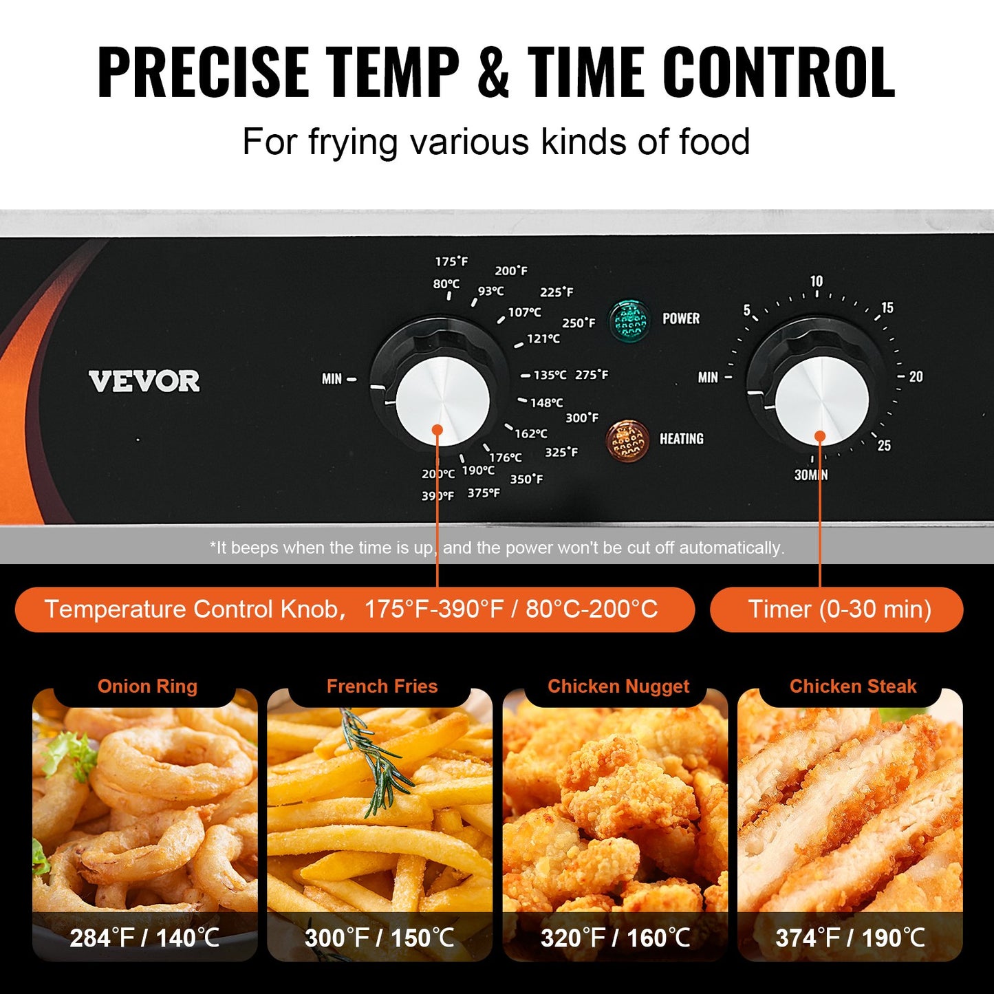 Commercial Electric Deep Fryer Countertop Fryer 3000W Double Tank 2x9Qt/8.5L