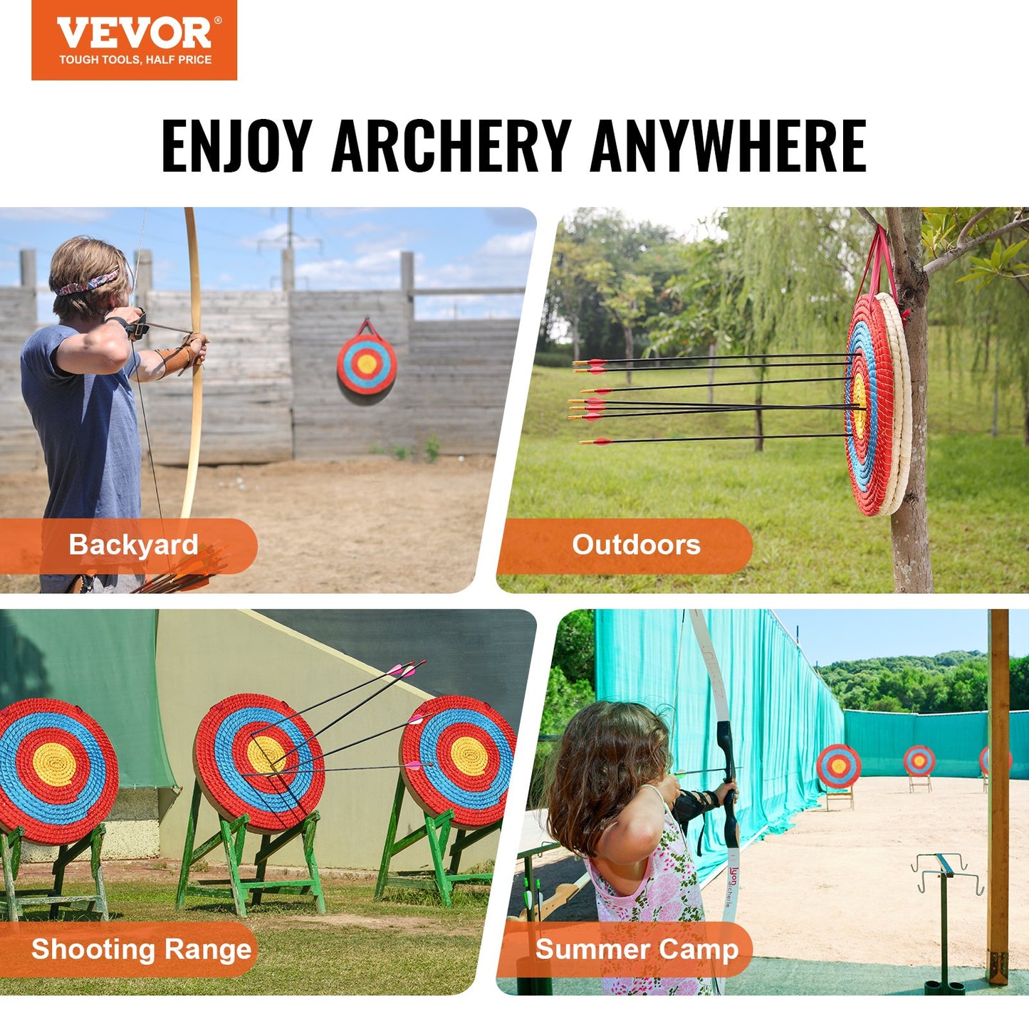 Bågskytte Target, 3 lager 20" Arrow Target, Traditionell Solid Halm Rund Bågskytte Target Target Shooting båge, Handgjorda pilar Target, Färgat repmål för Bakgård Utomhus Jakt Shooting Practice