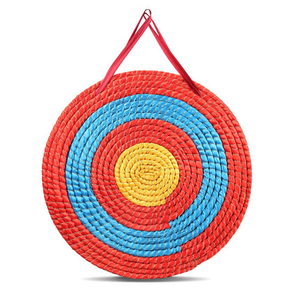 Archery Target, 5 Layers 20" Arrow Target, Traditional Solid Straw, Round Archery Target, Bow Target Shooting, Handmade Arrow Targets, Colored Rope Target for Backyard Outdoor Hunting