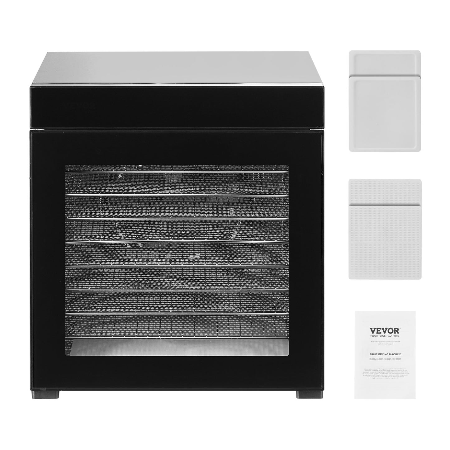 10 brickor mattorkarmaskin rostfritt stål 1000W Jerky frukttorkning