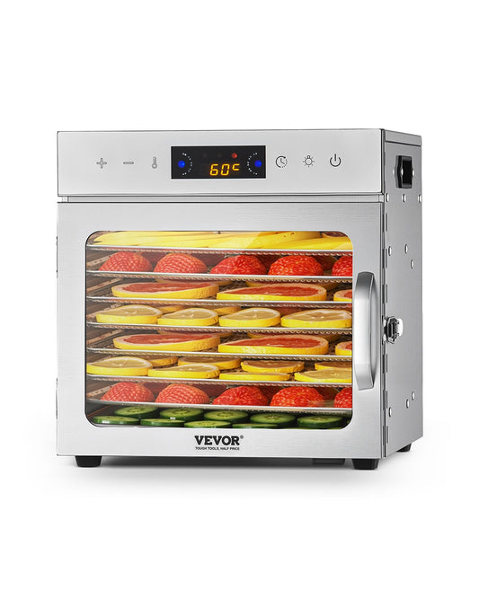 8 brickor mattorkarmaskin rostfritt stål 400W Jerky frukttorkning