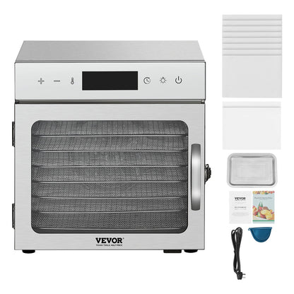 8 brickor mattorkarmaskin rostfritt stål 400W Jerky frukttorkning