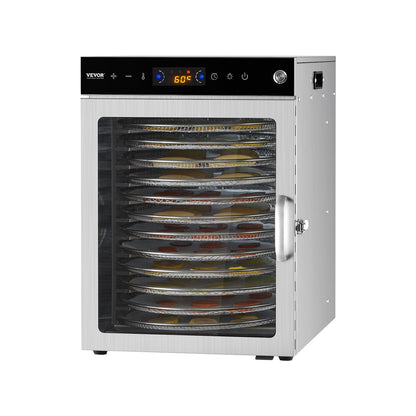 12 Trays Rotating Food Dryer Machine Stainless Steel 800W Fruit Drying