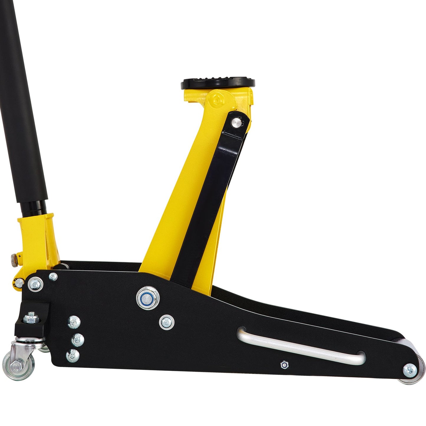 Floor jack, 1.5 ton low profile floor jack, aluminum and steel racing floor jack with dual piston quick lift pump, floor jack lifting range 80 mm-365 mm