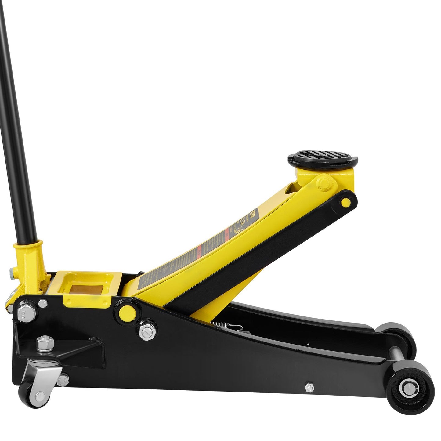 Low profile floor jack 2.5 ton Heavy Duty steel double piston quick pump