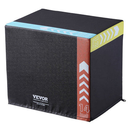 16/14/12 Inch 3 in 1 Plyometric Jump Box Fitness Training Plyo Box Cotton
