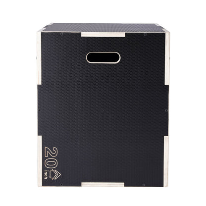 3 in 1 Plyometric Jump Box, 30/24/20 inch Plyo Box, Platform &amp; Jumping Agility Box, Anti-Slip Fitness Exercise Step Up Box for Home Gym Workout, Cardio Strength Training, Black