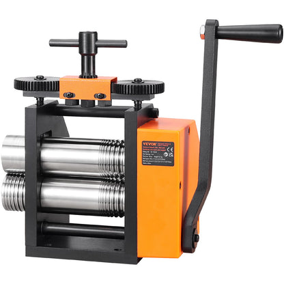 Rolling mill, 3"/76mm jewelry rolling mill machine, 1:2 gear ratio, 3-in-1 multi-function rolling mill, 0.1-7mm press thickness for metal jewelry making Sheet metal square wire semicircle pattern