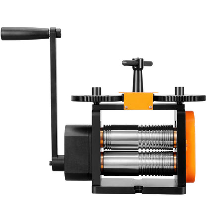 Valsverk, 2,24"/57 mm smyckesvalsmaskin, 1:2 utväxlingsförhållande, 3-i-1 multifunktionsvalsverk, 0-5,5 mm presstjocklek för tillverkning av metallsmycken Plåt fyrkantig tråd elliptisk