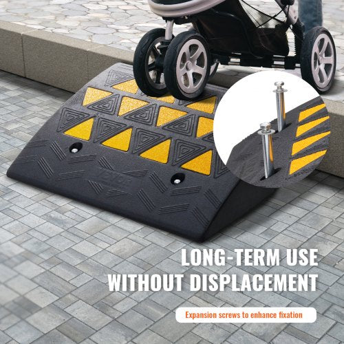 Rubber curb ramp Driveway ramp for curb 15.2 cm Height 49.1 cm Width 15 tons